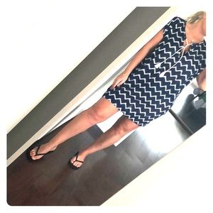 LOGG Navy zig zag dress, cover up sz42
